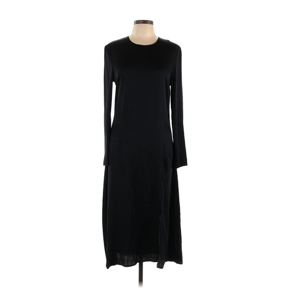 Onirik Black Silk Dress with front left slit. - Picture 1 of 2